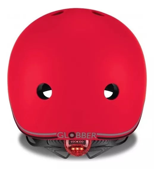 Casco Para Niños Con Luces Ajustable Rojo
