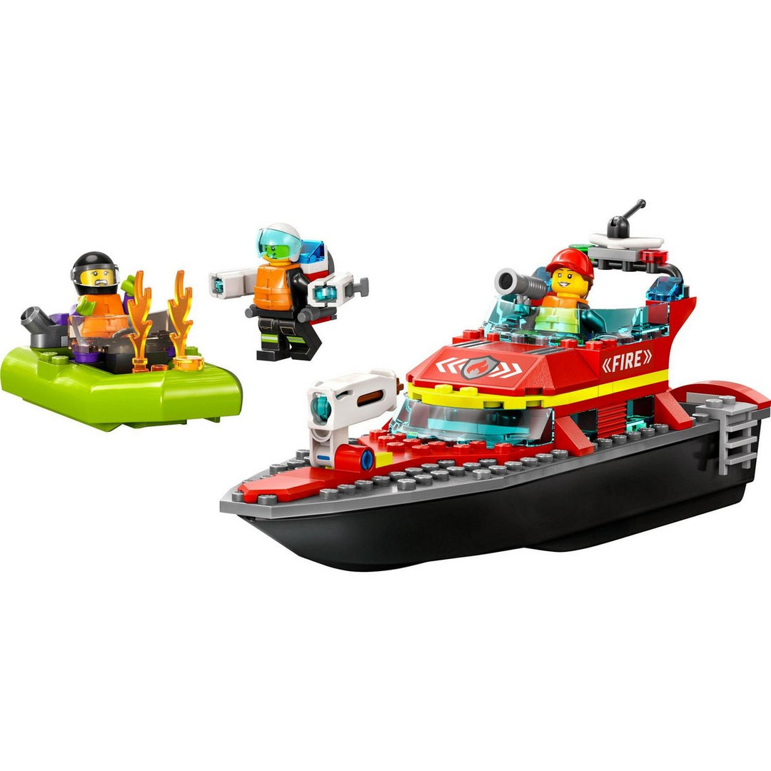 Juguete Lego Lancha De Rescate Contra Incendios 144 Piezas