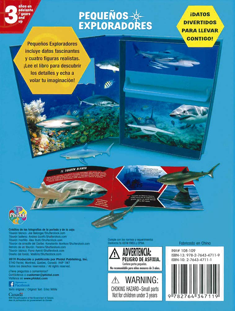 Libro Juego 2 En 1 Figuras Tiburones Para Niños