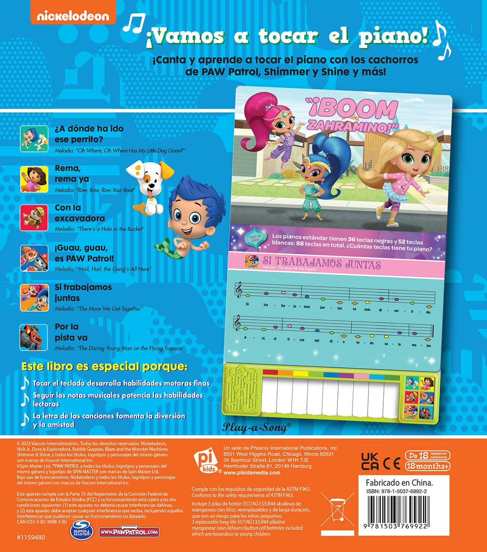 Libro De Piano  Nickelodeon sonidos Para Niños