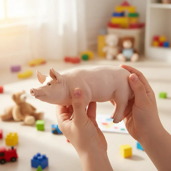 Figura Coleccionable Cerdo Pintados A Mano Papo Niños
