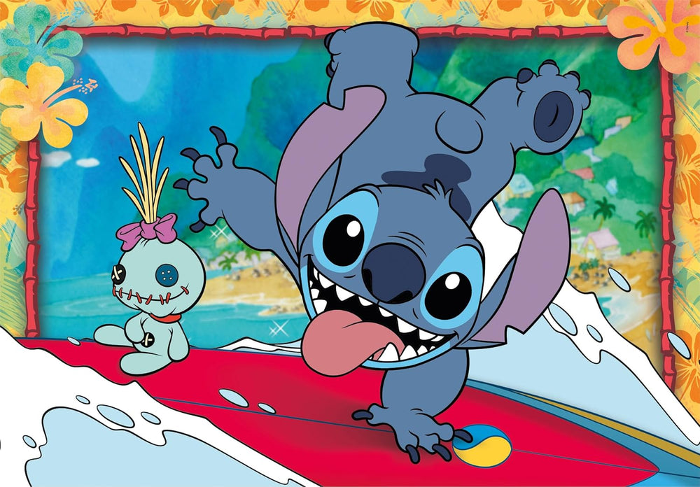 Rompecabezas 2x20 Piezas Stitch Para Niños
