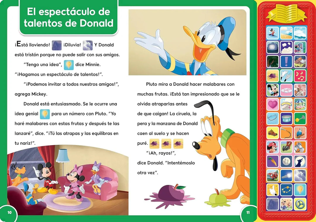 Libro con sonido de Mickey y sus amigos Para Niños