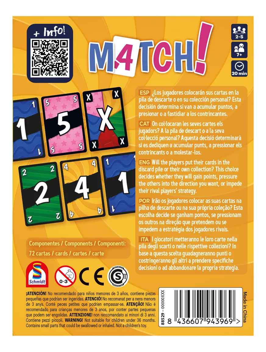 Juego De Cartas Match Estrategia Para Niños