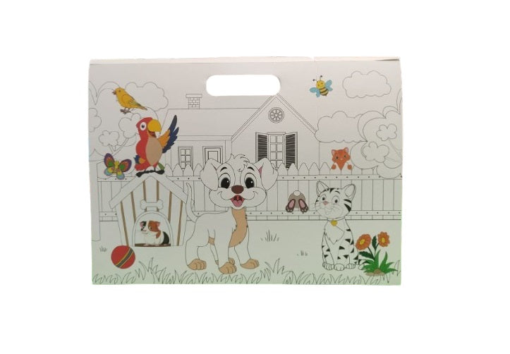 Libro Colorear Con 200 Stickers Mascota Niños