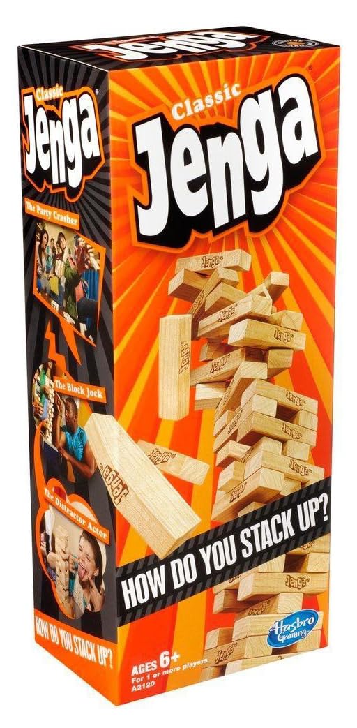 Juego De Mesa Jenga Clásico De Madera Para Familia