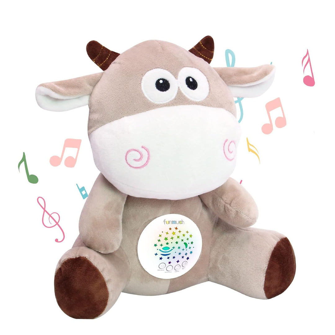 Juguete Peluche Vaca Proyector Y Sonido Para Bebés