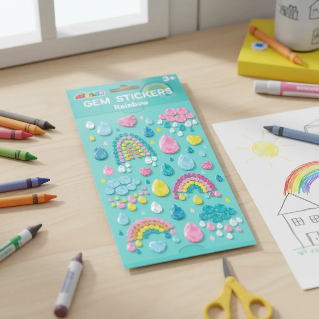 Set De Arte y Manualidades Gemas Para Decorar Arcoiris