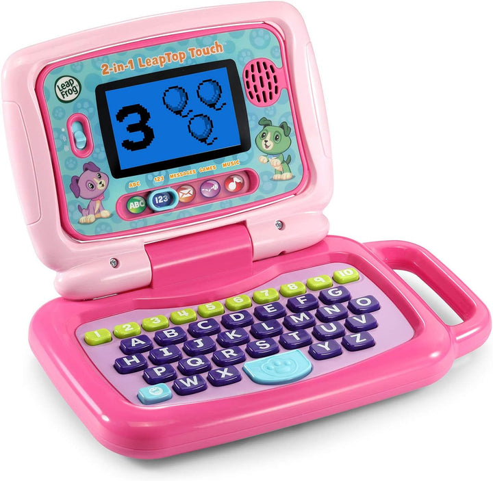 Juguete Laptop Educativa 2 En 1 Pantalla Táctil Rosado Niños