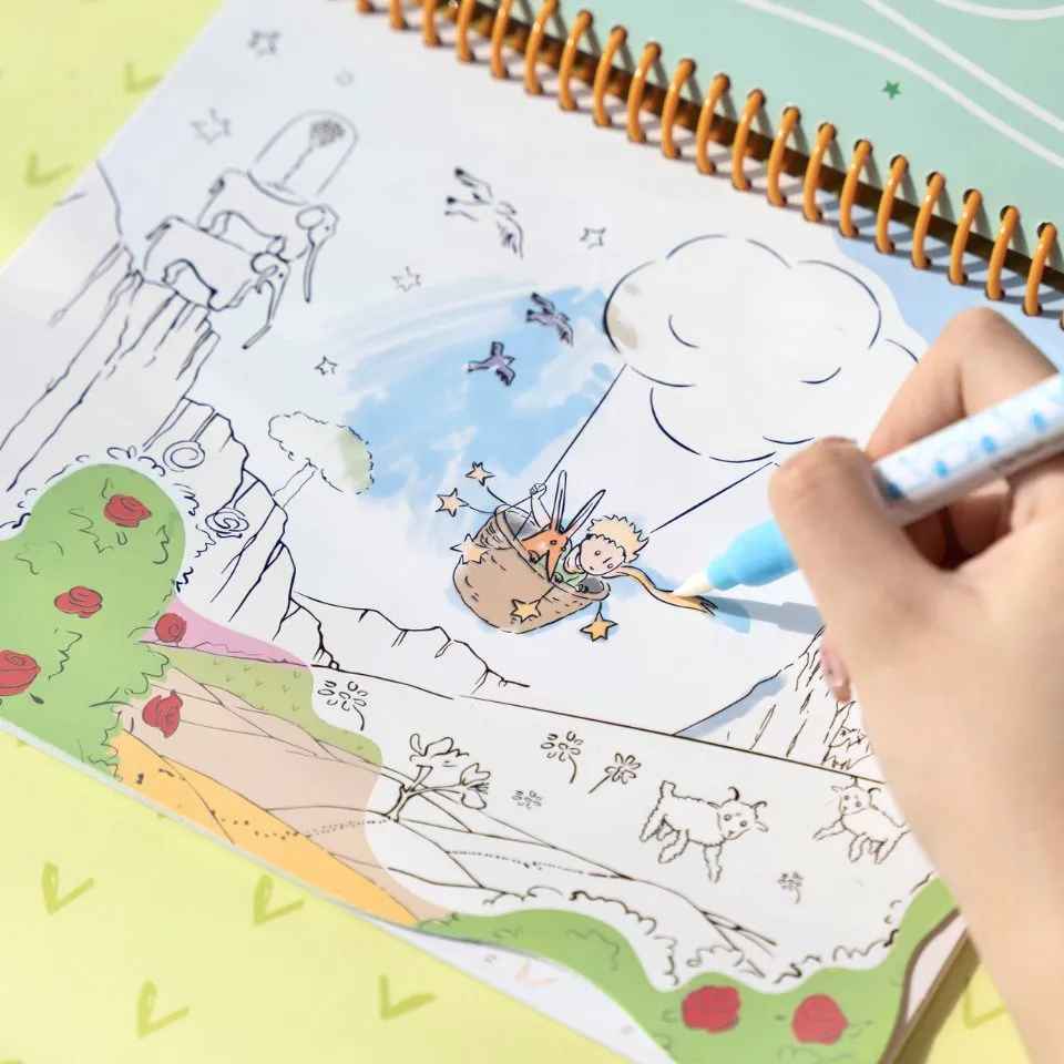 Libro Para Pintar El Principito Reutilizable Niños
