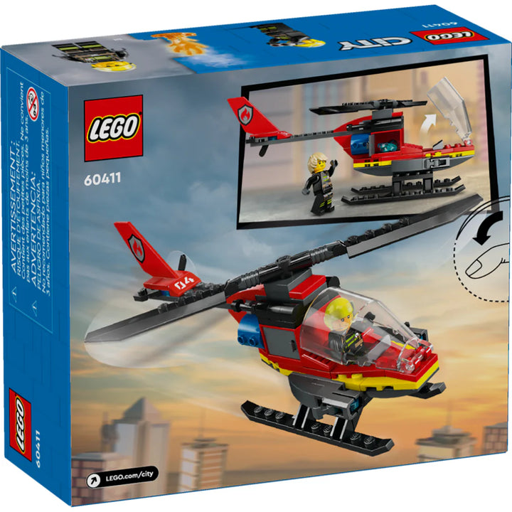 Juego Lego Helicóptero Bomberos Niños