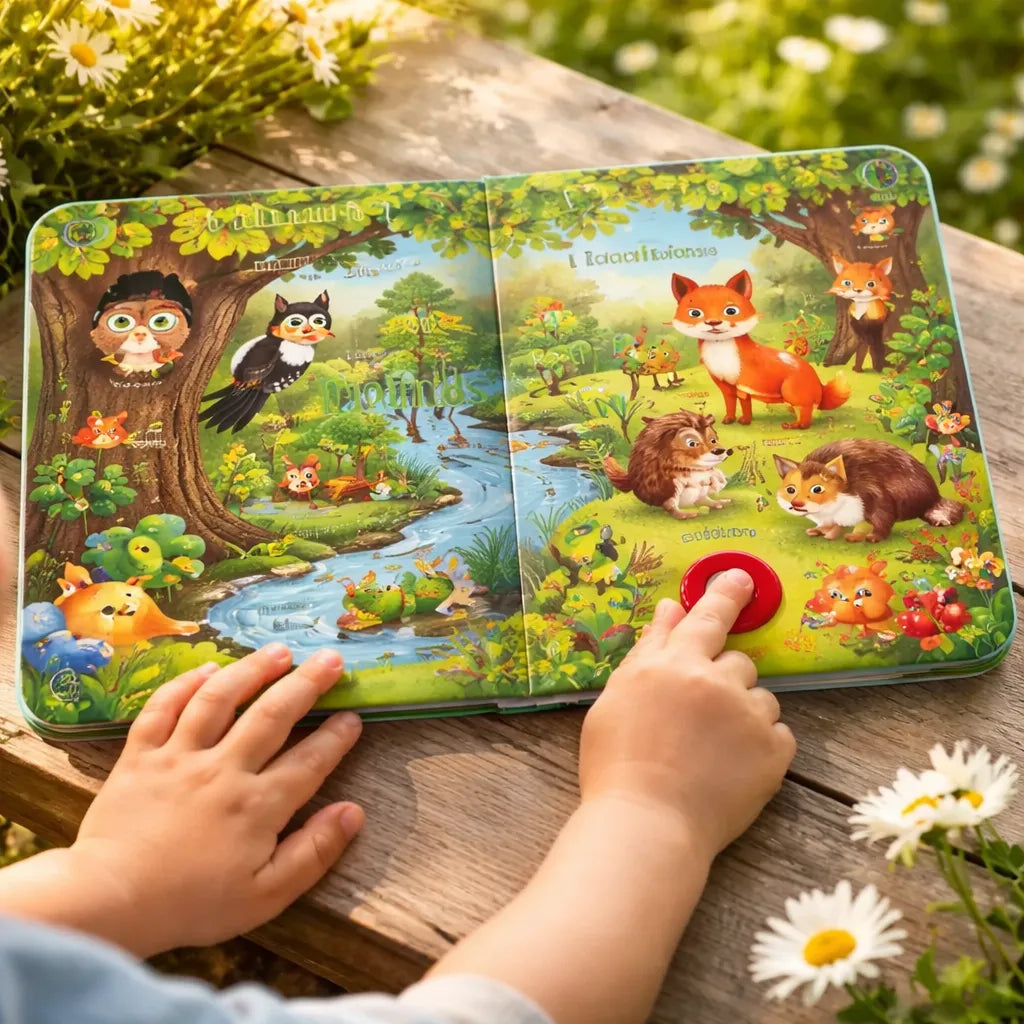 Libro Didáctico Con Sonidos Animales Del Bosque Para Niños