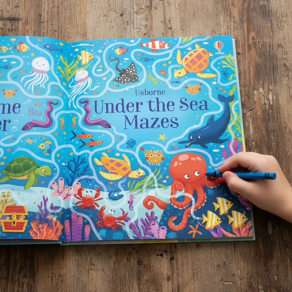 Libro Infantil Laberintos Bajo El Mar Para Niños