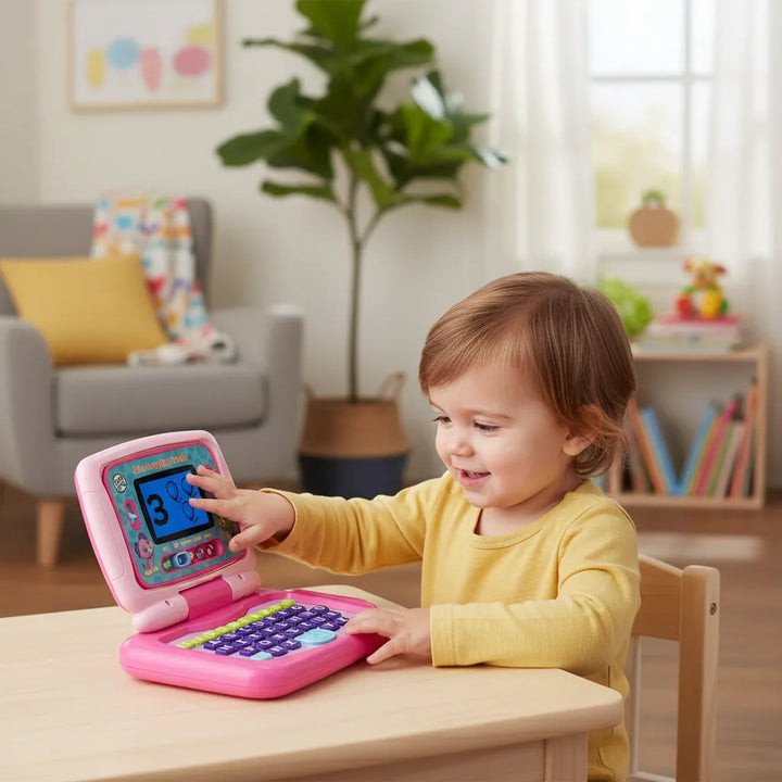 Juguete Laptop Educativa 2 En 1 Pantalla Táctil Rosado Niños