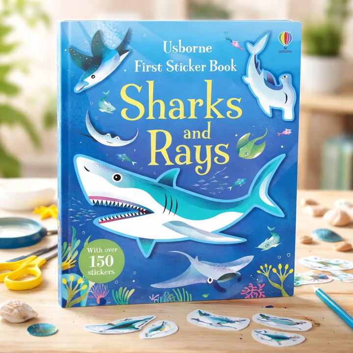 Libro Didáctico Primer Libro Pegatinas Tiburones Para Niños