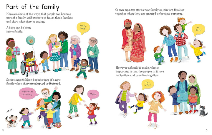 Libro Didáctico Primer Libro Pegatinas Familias Para Niños