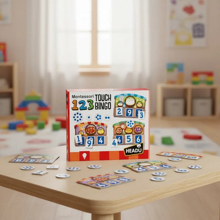 Juego Montessori Bingo Tactil De Numeros