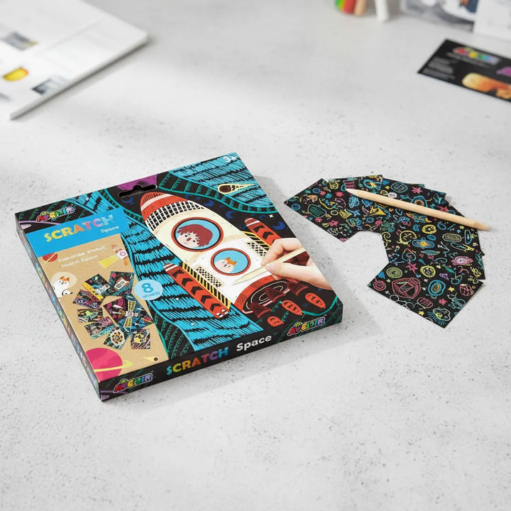 Set De Arte y Manualidades Para Raspar El Espacio