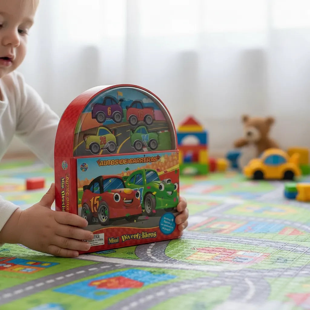 Libro y Juego 2 En 1 Carros De Carreras