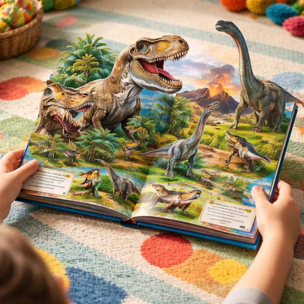Libro Didáctico Pop Up Dinosaurios Para Niños