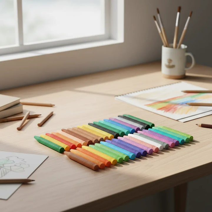 Caja De 36 Crayones Texturizados