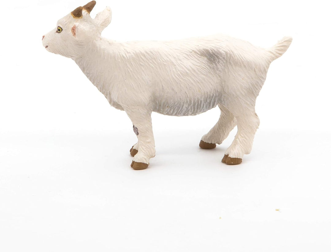 Figura Coleccionable Cabrito Blanco Pintado A Mano Papo