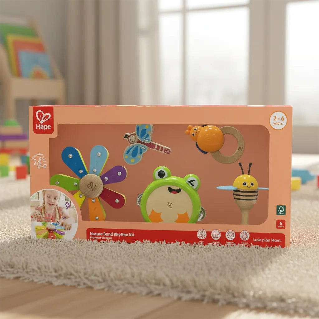 Juego Set Musical 5 En 1 En Madera Para Niños
