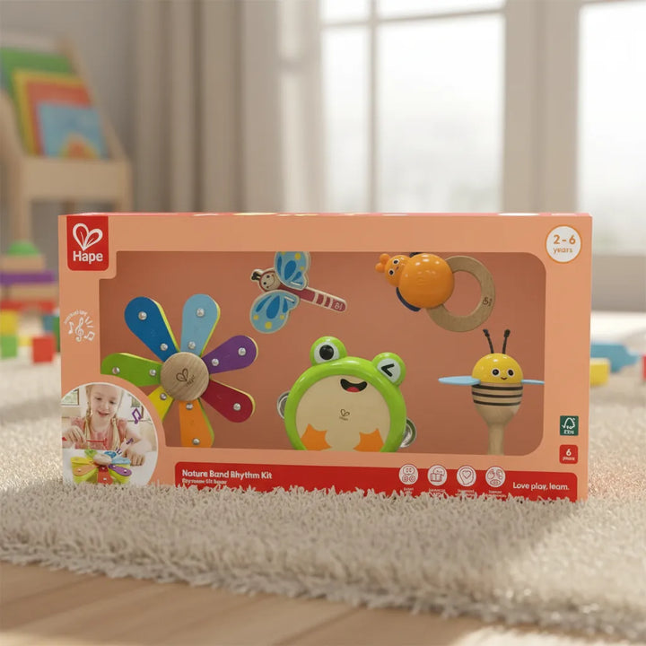 Juego Set Musical 5 En 1 En Madera Para Niños