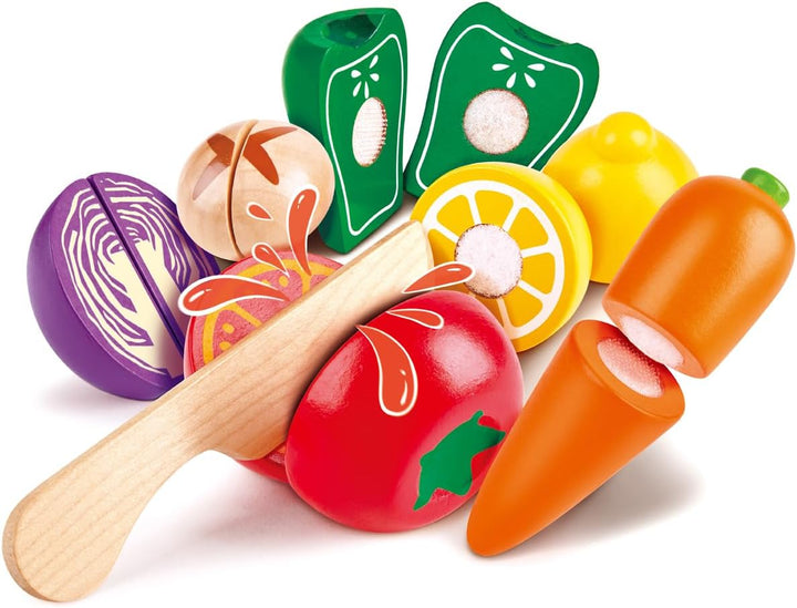 Set Motricidad Vegetales De Juguete Para Cortar
