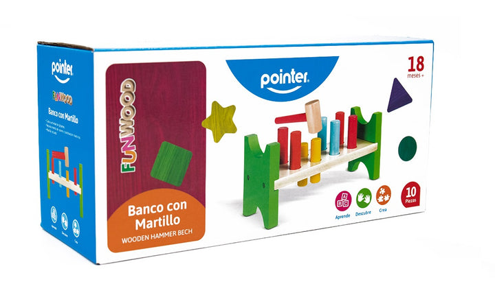 Juguete Banco Con Martillo Madera Para Niños