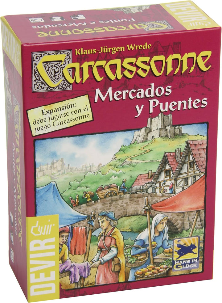 Juego  Carcassonne Mercados Y Puentes Expansión