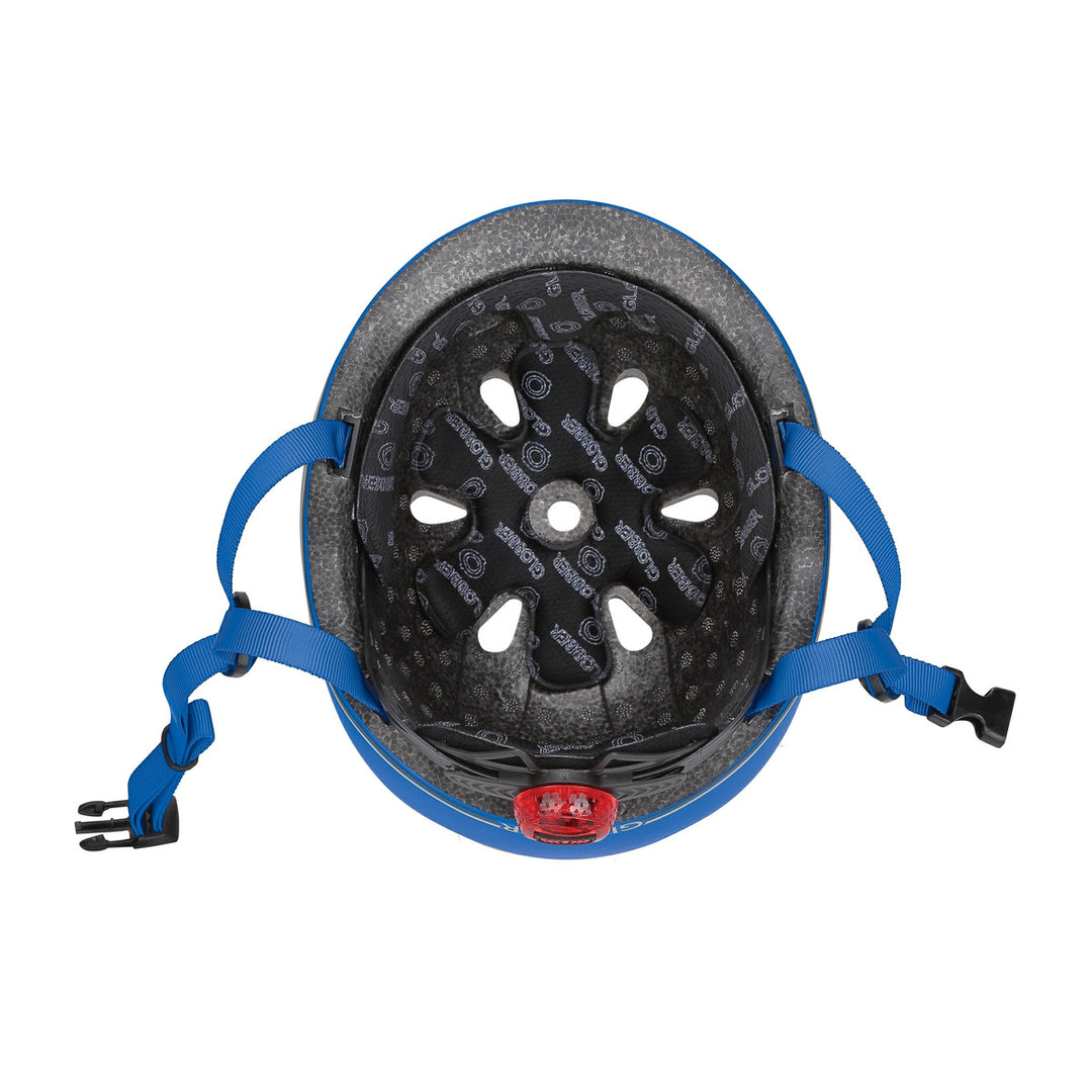 Casco Protector Niños Con Luz Led Ajustable Azul