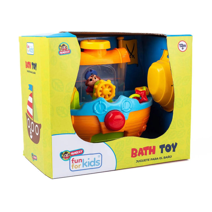 Juguete Para Baño Barco Pirata Con Capitán Niños
