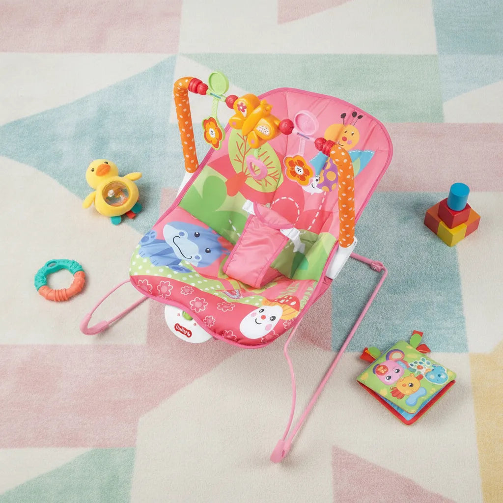 Silla Nido Rosada Con Vibración  Para Bebe