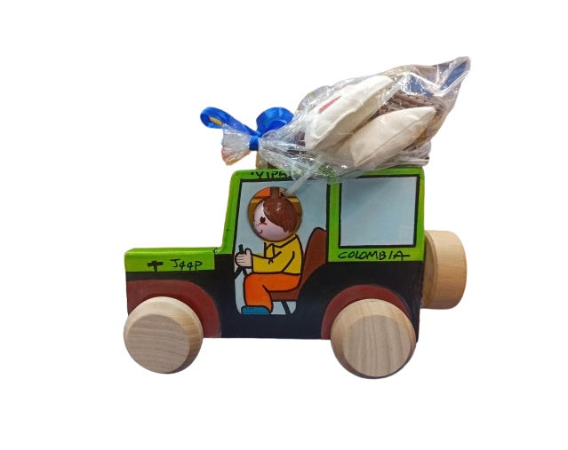 Juguete Jeep De Madera Artesanal Para Niños