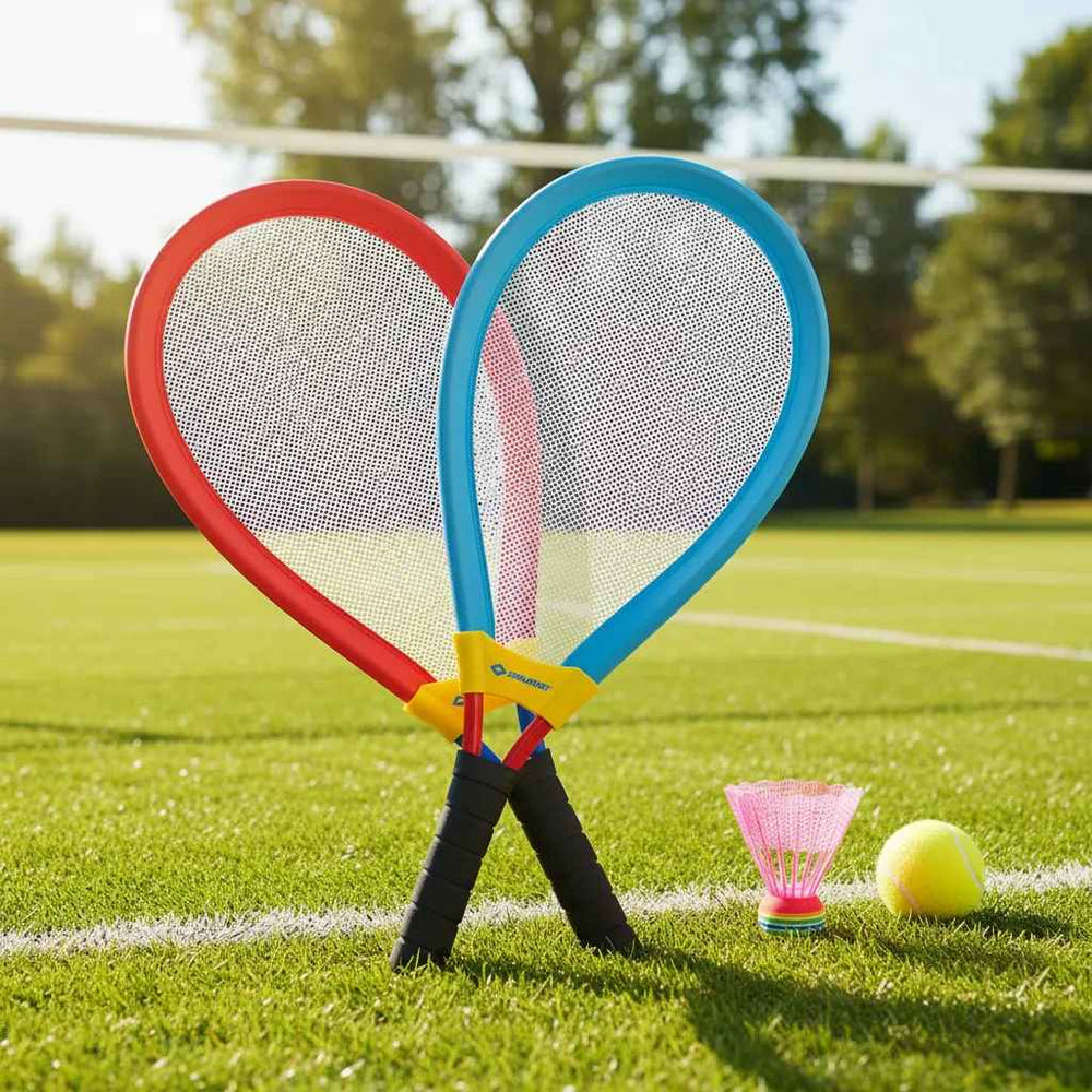 Set De Raquetas Grande De Tenis Y Bádminton
