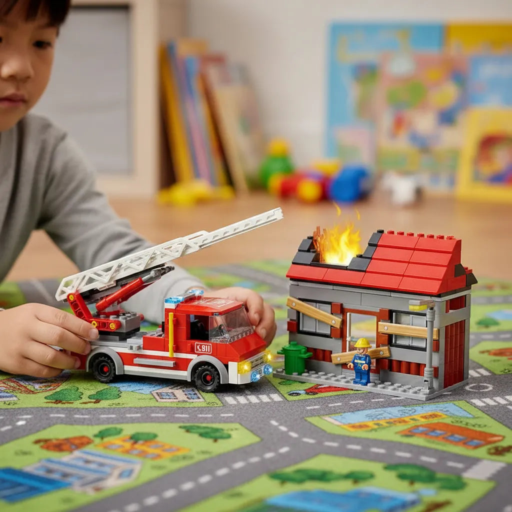 Juego De Construccion Tipo Lego Bomberos