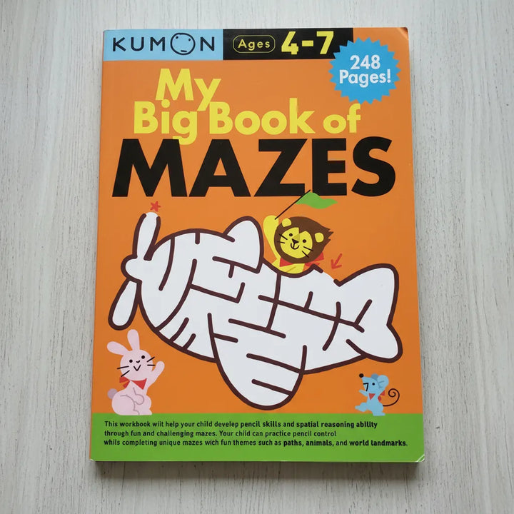 Libro Didácticos Kumon My Big Book Of Mazes Para Niños
