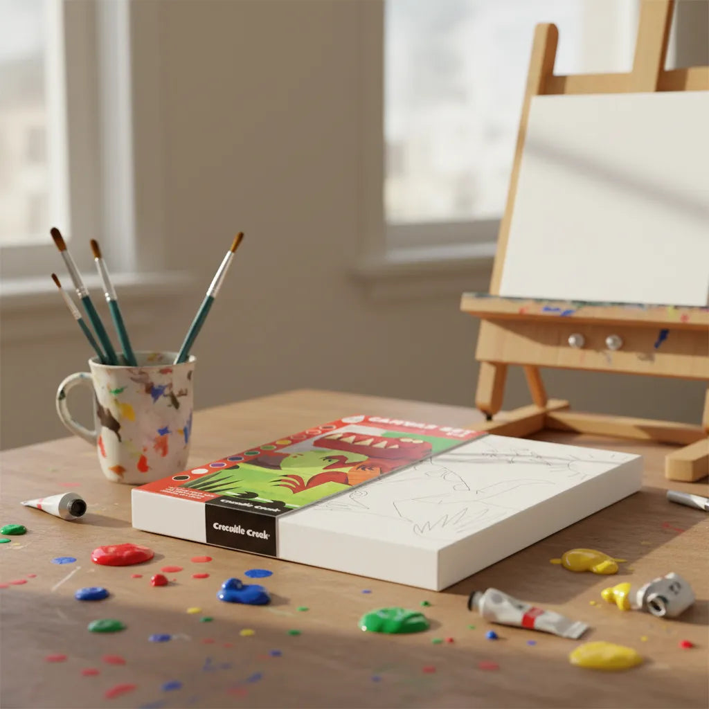 Set De Arte Lienzo Para Pintar Dinosaurios