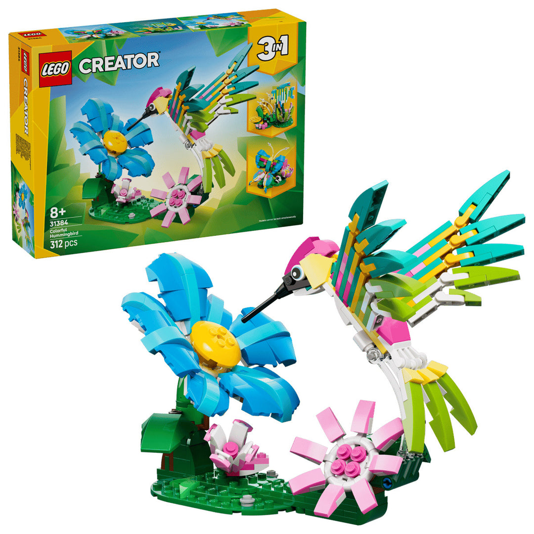 Juego De Construcción 3 En 1 Colibrí 312 Piezas Para Niños