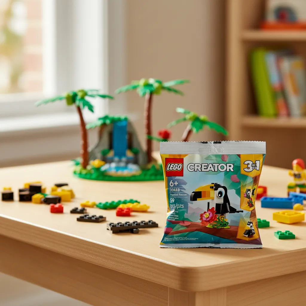 Lego 3 En 1 Tucán Tropical 59 Piezas Para Niños