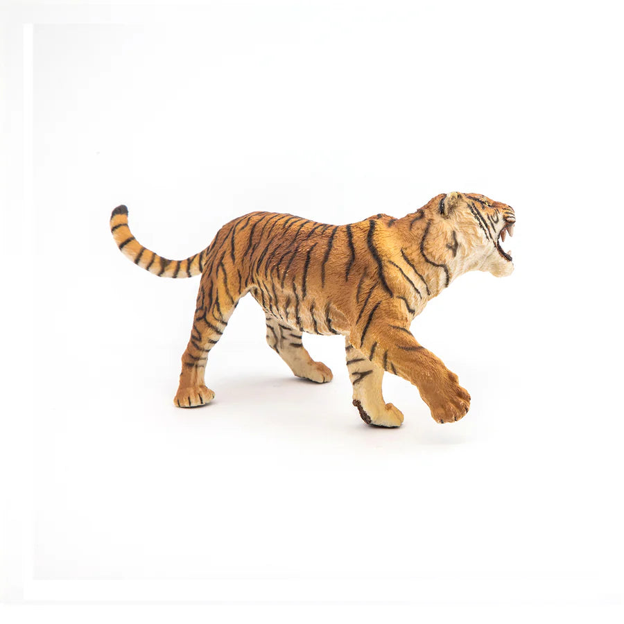 Figura De Colección Tigre Pintado A Mano Papo Para Niños