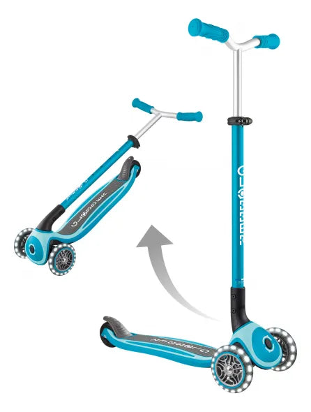 Patineta Master Lights azul Plegable Para Niños