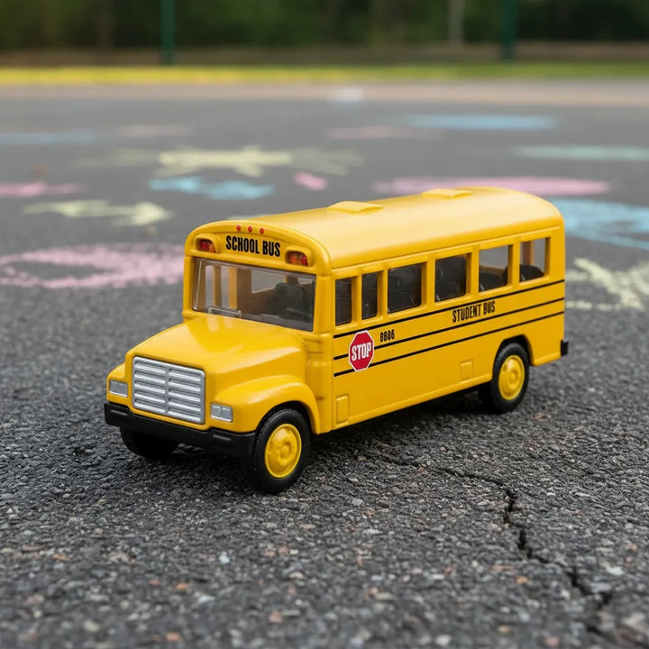 Carro Coleccionable A Escala 1/36 School Bus Amarillo