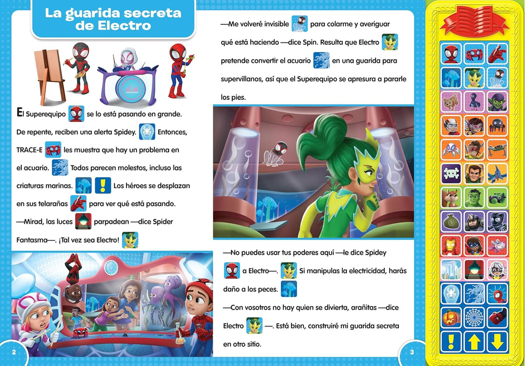 Libro Didáctico Spidey Y Su Superequipo Con Sonidos Niños