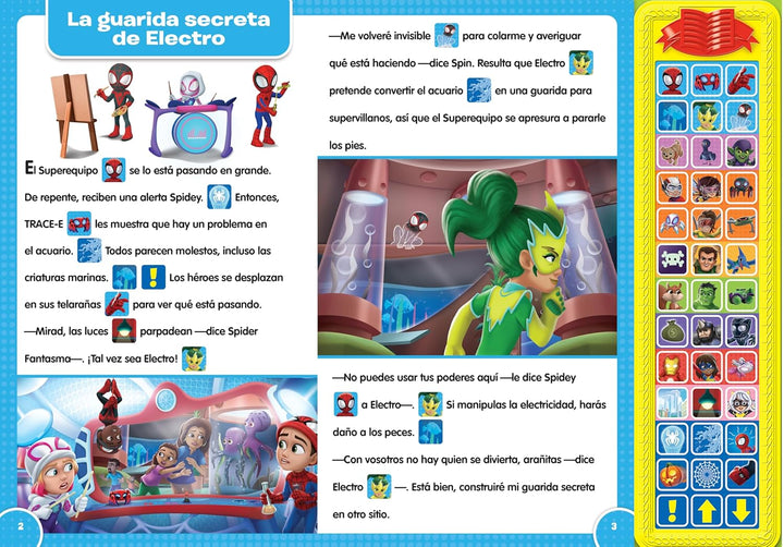 Libro Didáctico Spidey Y Su Superequipo Con Sonidos Niños