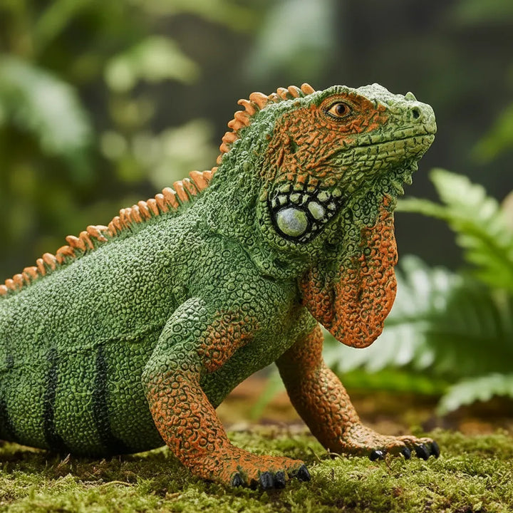 Figura Coleccionable Iguana Pintada A Mano Papo