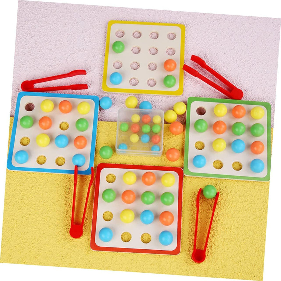 Juego Motricidad  Pinzas Y Cuentas Encajar Para Niños