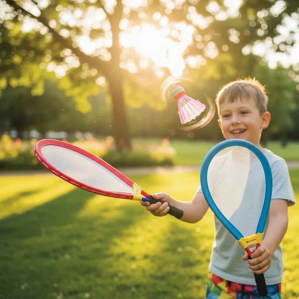 Set De Raquetas Grande De Tenis Y Bádminton