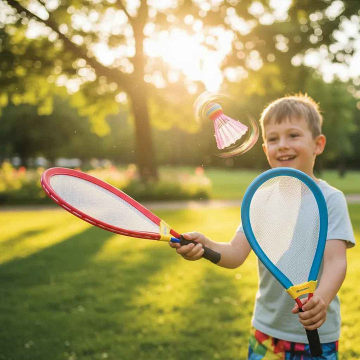 Set De Raquetas Grande De Tenis Y Bádminton